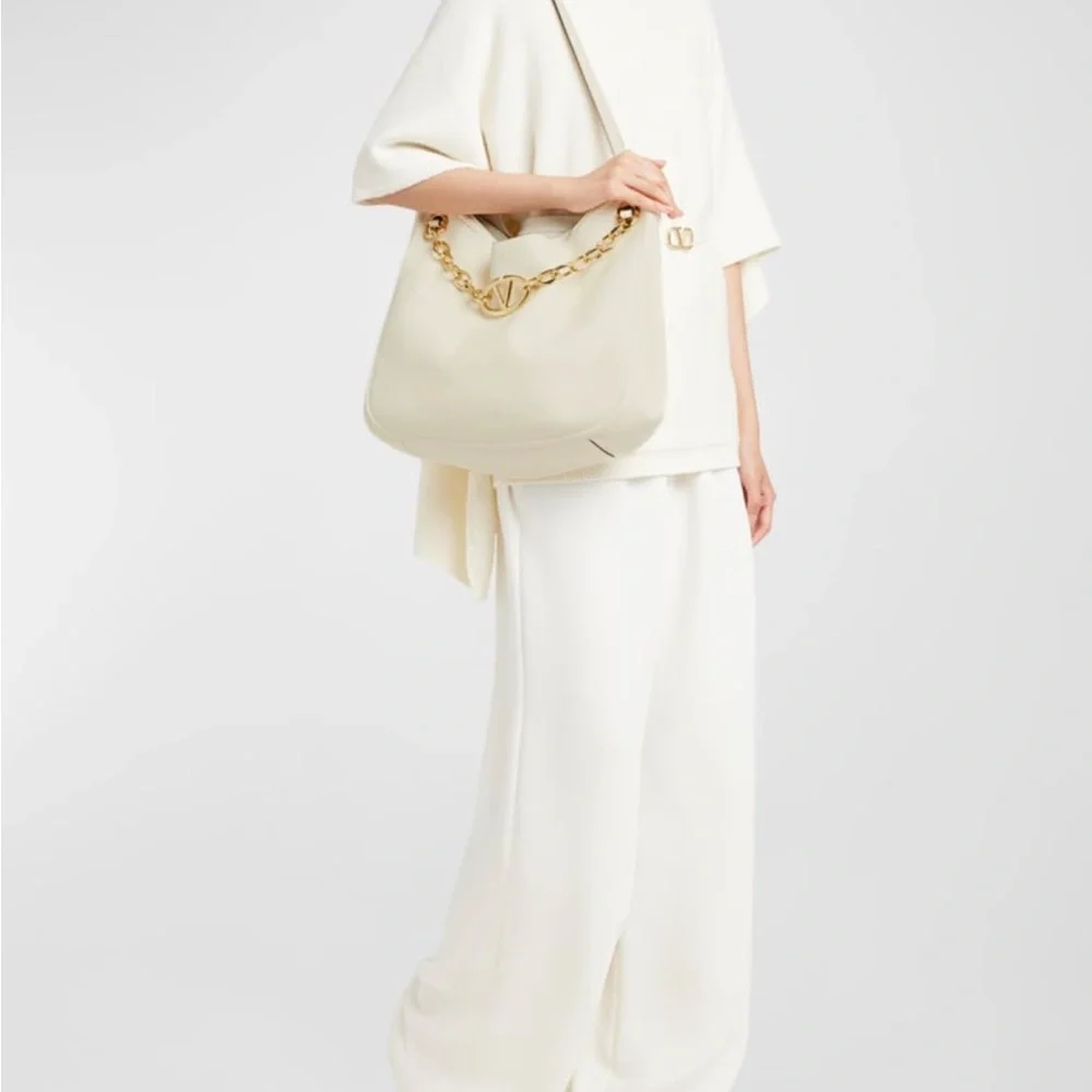 RELISTED: Valentino VLOGOC Moon Leather Hobo Bag